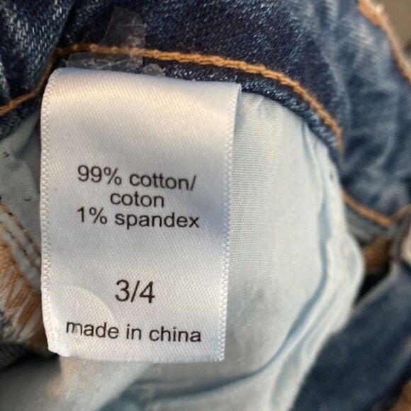 SIZE 3/4 MAURICES DISTRESSED DENIM MINI SKIRT - Picture 6 of 6